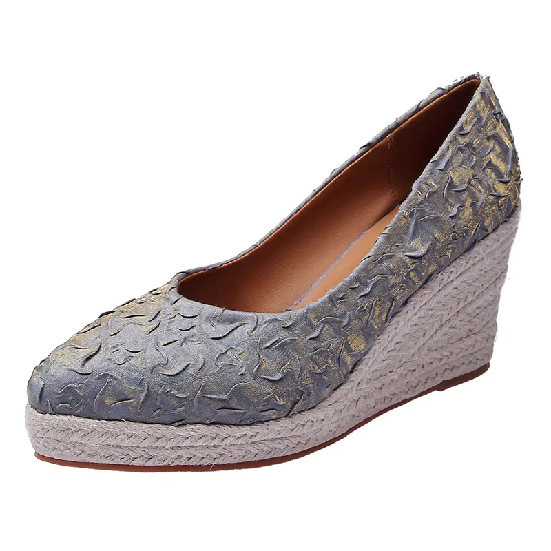 8cm Size 34-42 Breathable Comf - огляд і ціна Espadrille Wedge Shoes