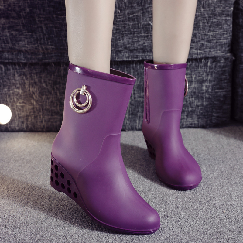 Korean Style Wedges Mid Tube R - огляд і ціна Women'S Shoes Water Resistant